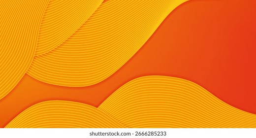 plano de fundo abstrato com linhas de onda laranja e sombras de gradiente. Perfeito para design moderno, banners da web, apresentações e projetos criativos.