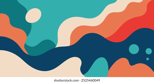 Abstract background with flowing, organic shapes in a calming color palette. Perfect for creating modern, minimalist designs with a coastal vibe.