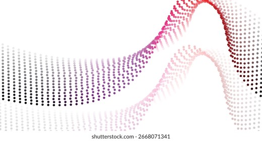 Fondo Abstractas con patrón de onda de partículas que fluye. Diseño de Vector moderno y futurista. Eps. 3.