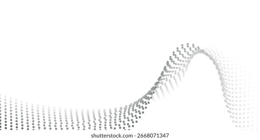 Abstract background with flowing particle wave pattern. Modern and futuristic vector design. Eps. 2