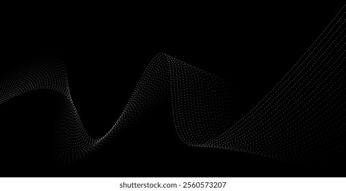 abstract background with flowing particles