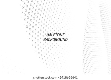 Abstract background with flowing particles. 3d abstract sci-fi user interface concept with gradient dots and lines. Digital cyberspace, high tech, technology concept.