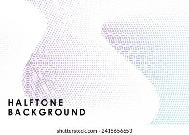 Abstract background with flowing particles. 3d abstract sci-fi user interface concept with gradient dots and lines. Digital cyberspace, high tech, technology concept.