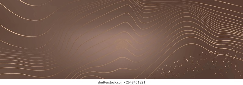Abstract background with flowing particles. 3d abstract sci-fi user interface concept with gradient dots and lines. Digital cyberspace, high tech, technology concept.