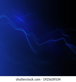 Abstract background with a flowing particles design
