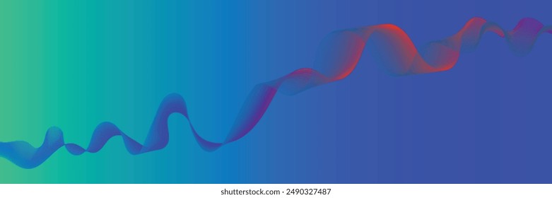 Abstrakter Hintergrund mit fließenden Teilchen. Digitales Zukunftstechnologiekonzept. Vektorillustration.