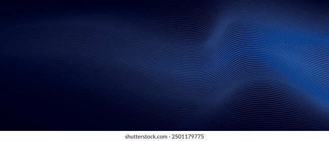 Abstract background with flowing particles. Digital future technology concept