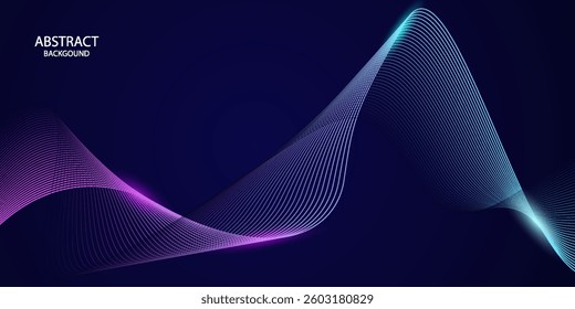 Abstract background with flowing particles. Dynamic waves. vector illustration. EPS1