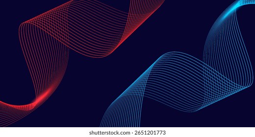 Abstract background with flowing particles. Dynamic waves. vector illustration.	
