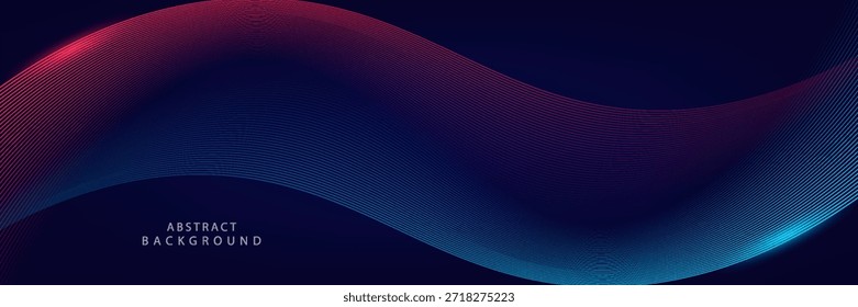 Fondo Abstractas con partículas que fluyen. Ondas dinámicas, Ilustración vectorial.