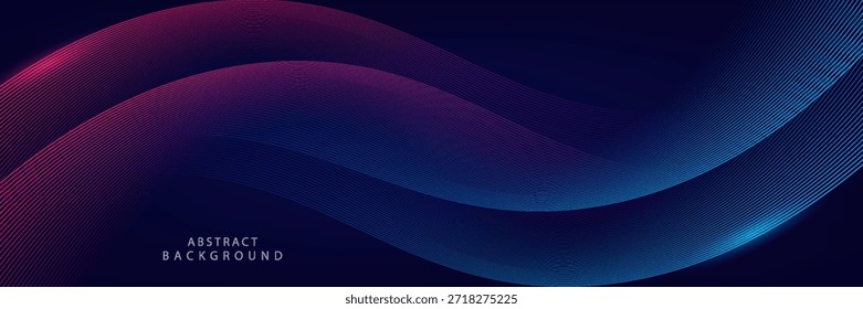 Fondo Abstractas con partículas que fluyen. Ondas dinámicas, Ilustración vectorial.