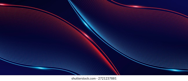 Abstract background with flowing particles. Dynamic waves. vector illustration.
