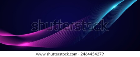 Abstract background with flowing particles. Dynamic waves. vector illustration.