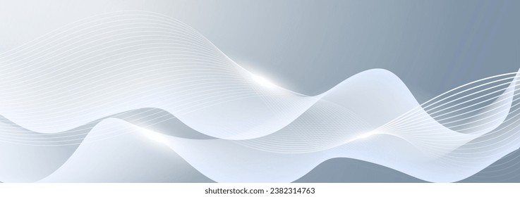 Abstract background with flowing particles and smooth lines. Digital future technology concept. vector illustration.