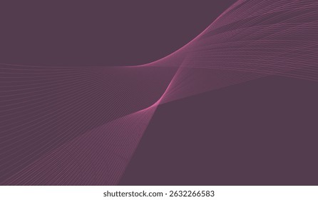 Abstract background with flowing pink lines on a dark purple backdrop.  Elegant and modern design, perfect for website banners, presentations, or digital art.