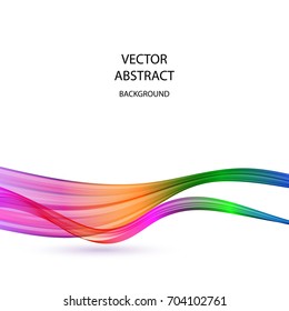 Abstract background. Flowing rainbow lines for your business