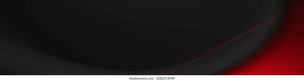 Abstract background with a flowing red and black gradient