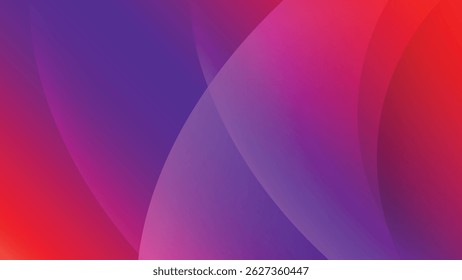 Abstract background with flowing red and purple gradient shapes. The colors smoothly blend, creating a dynamic and vibrant design. The curves and lines give a sense of movement and energy. Perfect