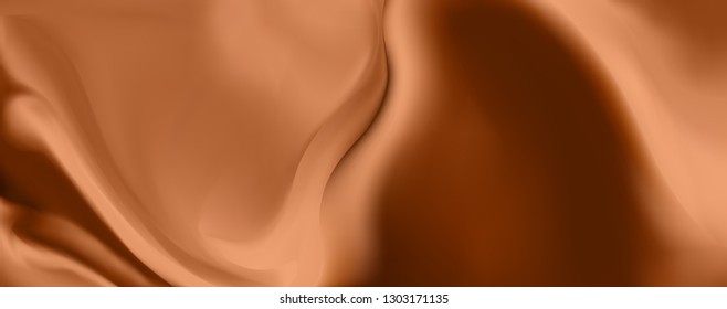 Abstract Background with Flowing Salted Caramel. Vector Sweet Texture. Creative Food Background for Packaging Design and Advertisement