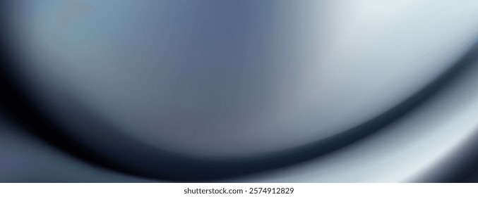 Abstract background with a flowing silver and blue gradient