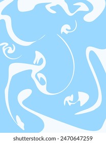 Abstract background of flowing spots on blue.