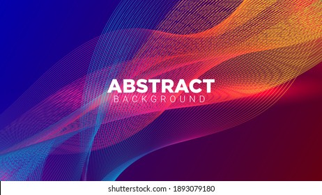 Abstract background with flowing wave lines for modern technology concepts, digital elements and banners.