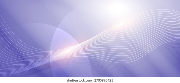 Abstract background with flowing wave lines and glowing light.