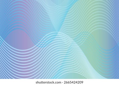 Abstract background with flowing, wavy lines in pastel shades of blue, purple, and green, creating a serene and ethereal effect.