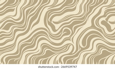 Abstract background with flowing, wavy lines in shades of beige and tan.