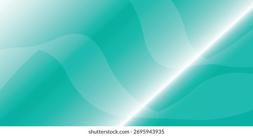 An abstract background with flowing, wavy lines in shades of teal and white, featuring a bright diagonal streak of light.