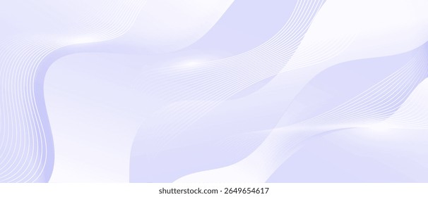 Fondo Abstractas con líneas blancas fluidas, diseño de gradiente suave y moderno. Ilustración de Vector.
