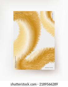 Abstrakter Hintergrund mit fließendem, goldenem Farbverlauf.