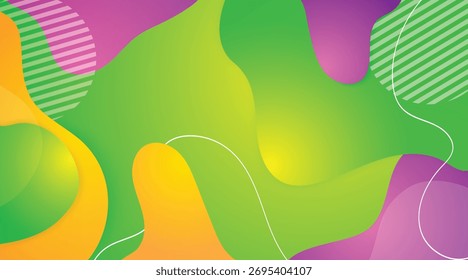 abstract background fluid blue, orange, purple, green, yellow, and red gradient colorful design