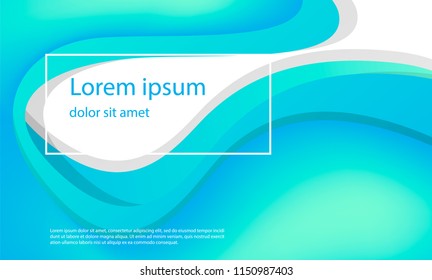 Abstract background with fluid blue  shapes, vector illustration. Perfect  for banner, web, header, page, cover, billboard, brochure. 