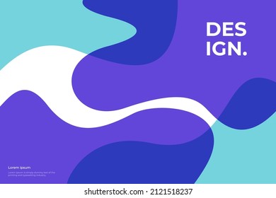 Abstract background. Fluid blue shapes composition. For brochure, trifold, cover design