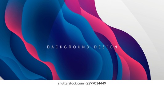 Abstract background fluid bubbles and wave elements. Template for covers, templates, flyers, placards, brochures, banners