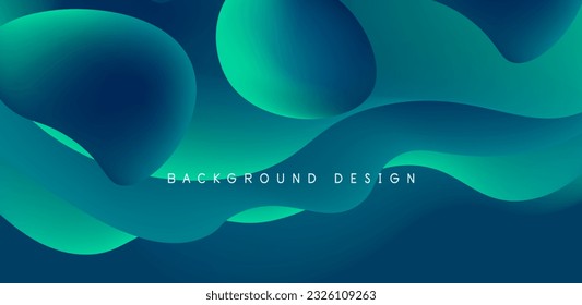 Abstract background fluid bubbles and wave elements. Template for covers, templates, flyers, placards, brochures, banners
