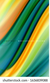 Abstract background - fluid color gradient waves, with dynamic motion line effect. Vector Illustration For Wallpaper, Banner, Background, Card, Book Illustration, landing page