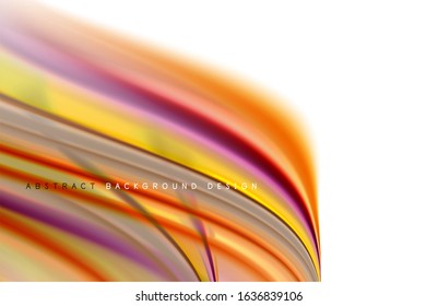 Abstract background - fluid color gradient waves, with dynamic motion line effect. Vector Illustration For Wallpaper, Banner, Background, Card, Book Illustration, landing page