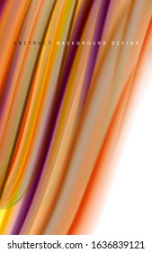 Abstract background - fluid color gradient waves, with dynamic motion line effect. Vector Illustration For Wallpaper, Banner, Background, Card, Book Illustration, landing page