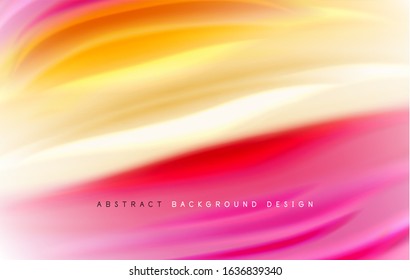 Fondo abstracto - ondas de gradiente de color fluido, con efecto de línea de movimiento dinámico. Ilustración vectorial para fondo de escritorio, pancarta, fondo, tarjeta, ilustración del libro, página de inicio