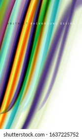 Abstract background - fluid color gradient waves, with dynamic motion line effect. Vector Illustration For Wallpaper, Banner, Background, Card, Book Illustration, landing page