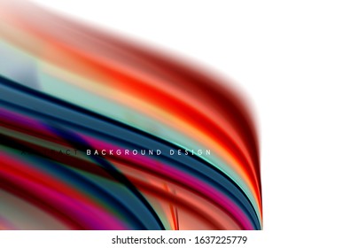 Fondo abstracto - ondas de gradiente de color fluido, con efecto de línea de movimiento dinámico. Ilustración vectorial para fondo de escritorio, pancarta, fondo, tarjeta, ilustración del libro, página de inicio