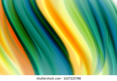 Fundo abstrato - ondas de gradiente de cor fluida, com efeito de linha de movimento dinâmico. Ilustração vetorial para papel de parede, banner, plano de fundo, cartão, ilustração de livro, página inicial