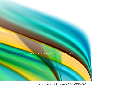 Abstract background - fluid color gradient waves, with dynamic motion line effect. Vector Illustration For Wallpaper, Banner, Background, Card, Book Illustration, landing page