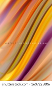 Abstract background - fluid color gradient waves, with dynamic motion line effect. Vector Illustration For Wallpaper, Banner, Background, Card, Book Illustration, landing page