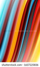 Abstract background - fluid color gradient waves, with dynamic motion line effect. Vector Illustration For Wallpaper, Banner, Background, Card, Book Illustration, landing page