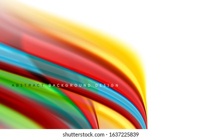 Abstract background - fluid color gradient waves, with dynamic motion line effect. Vector Illustration For Wallpaper, Banner, Background, Card, Book Illustration, landing page