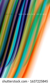 Abstract background - fluid color gradient waves, with dynamic motion line effect. Vector Illustration For Wallpaper, Banner, Background, Card, Book Illustration, landing page