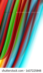 Abstract background - fluid color gradient waves, with dynamic motion line effect. Vector Illustration For Wallpaper, Banner, Background, Card, Book Illustration, landing page